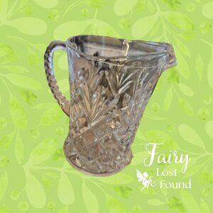 Vintage Pressed Clear Glass Cream Jug